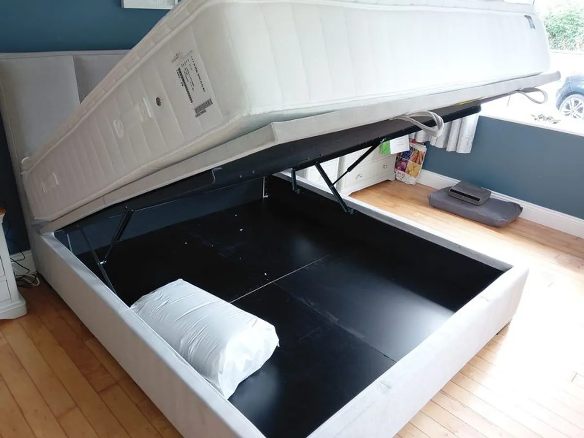 Super king storage bed and mattress - Image 3