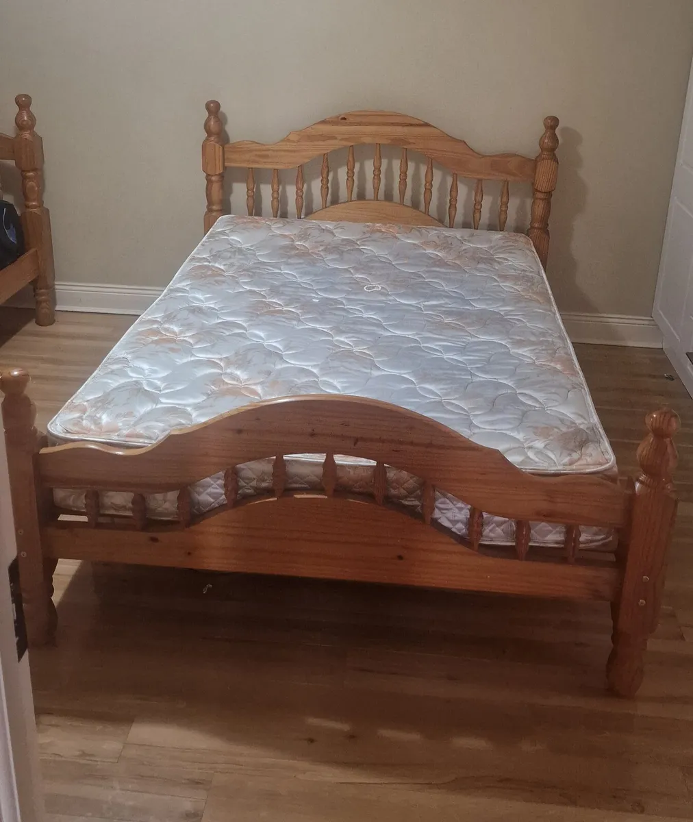 Solid wood   double bed frame - Image 1