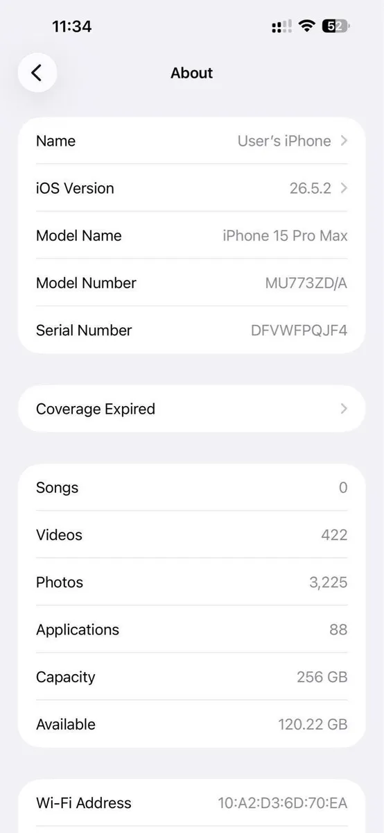 I phone 15 Pro Max 256 GB Titanium Black - Image 3