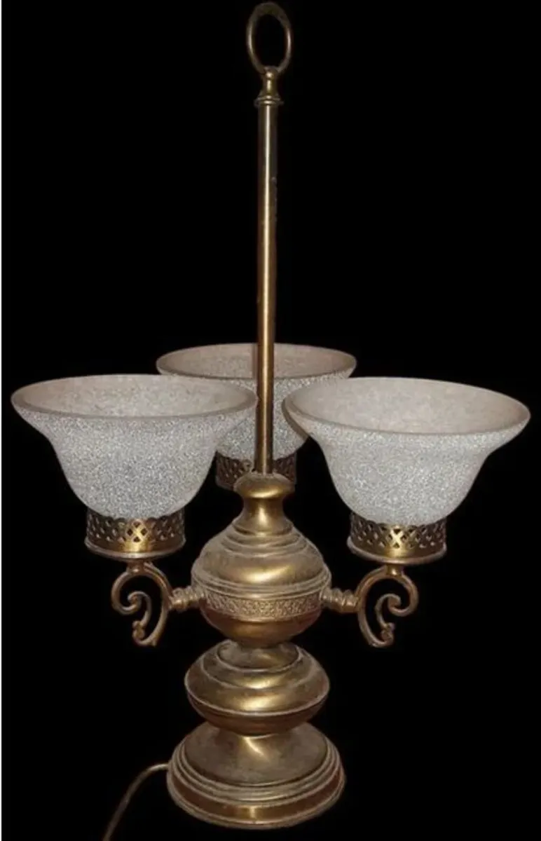 Vintage Brass Trilogy Lamp - Image 4