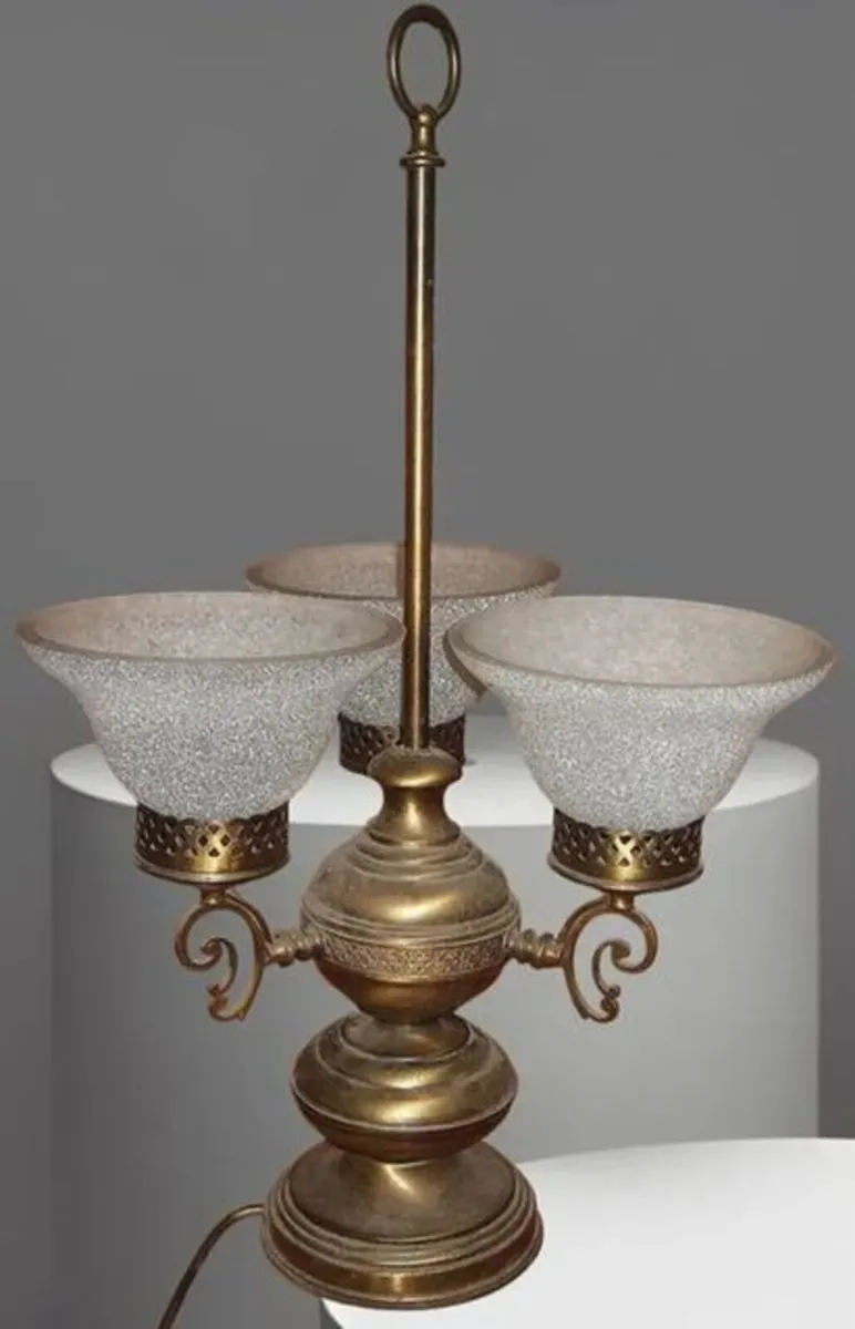 Vintage Brass Trilogy Lamp - Image 3