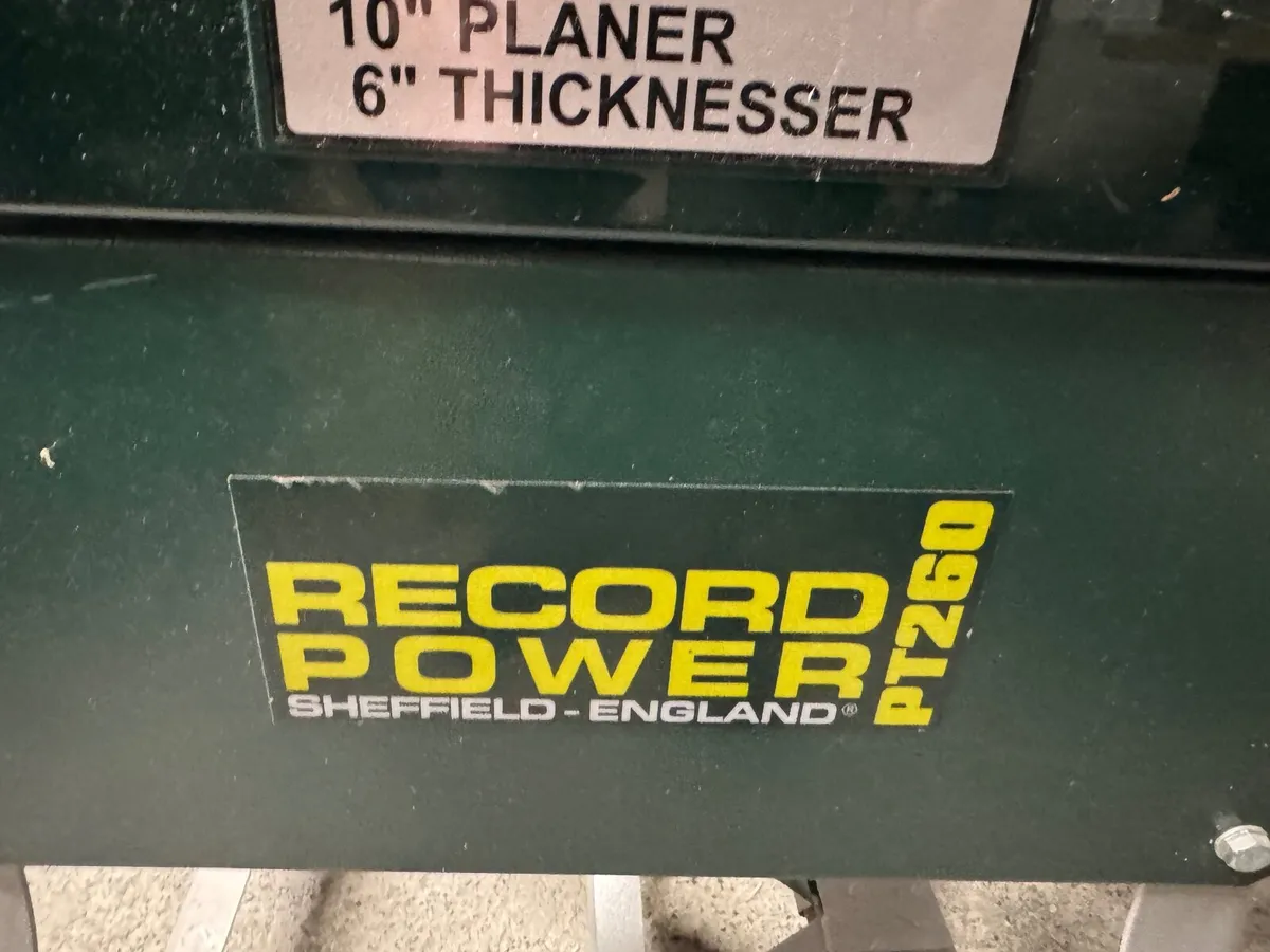RECORD POWER PT260 10" x 6" Planer Thicknesser - Image 2