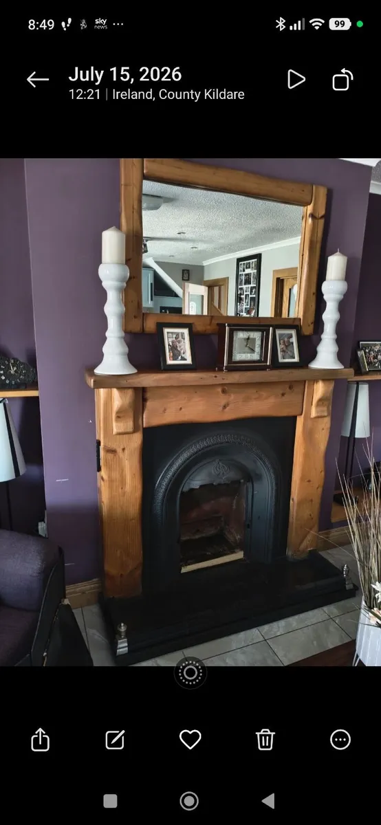 Fireplace, mirror, back boiler (Grant triple pass) - Image 3