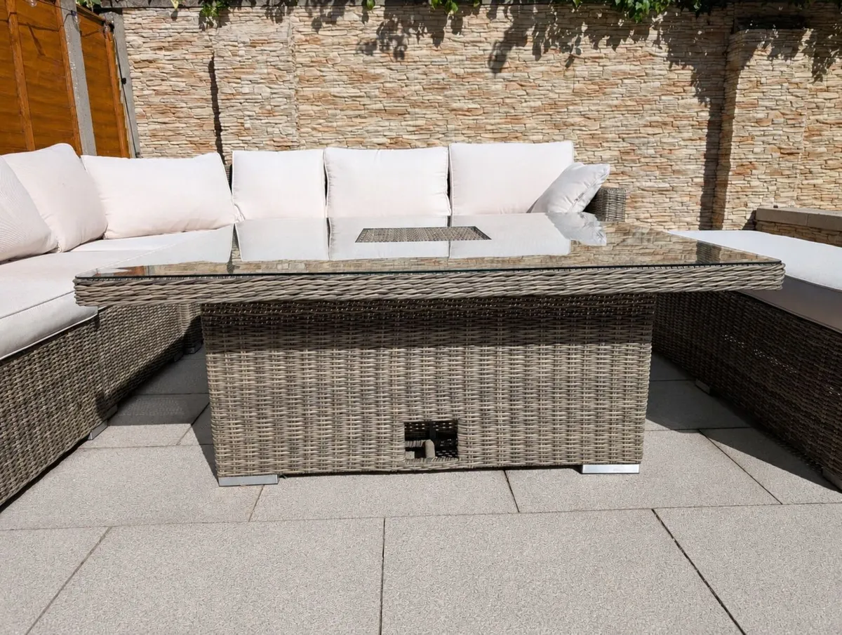 XL Rathwood Outdoor Gargen Corner Sofa Dining Set - Image 2