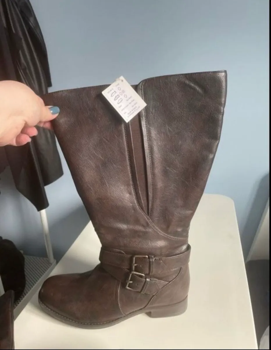 Extra wide knee high boots - Image 1