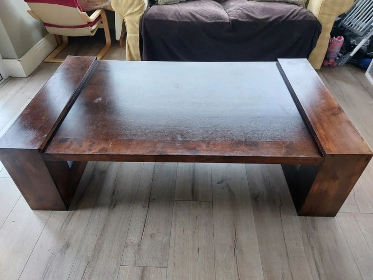 Solid Sheesham Wood Large Coffee Table (EZ Living) - Image 4