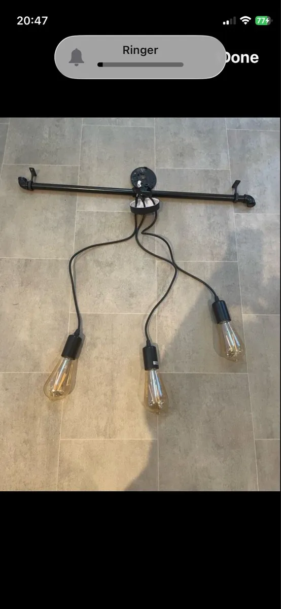 Industrial light fitting with Edison bulbs - Image 1