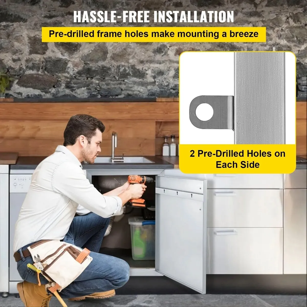 BBQ Access Door 99x66cm Outdoor Kitchen Door - Image 3