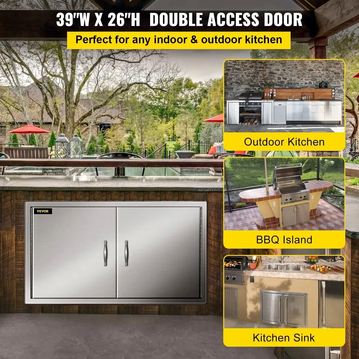 BBQ Access Door 99x66cm Outdoor Kitchen Door - Image 4