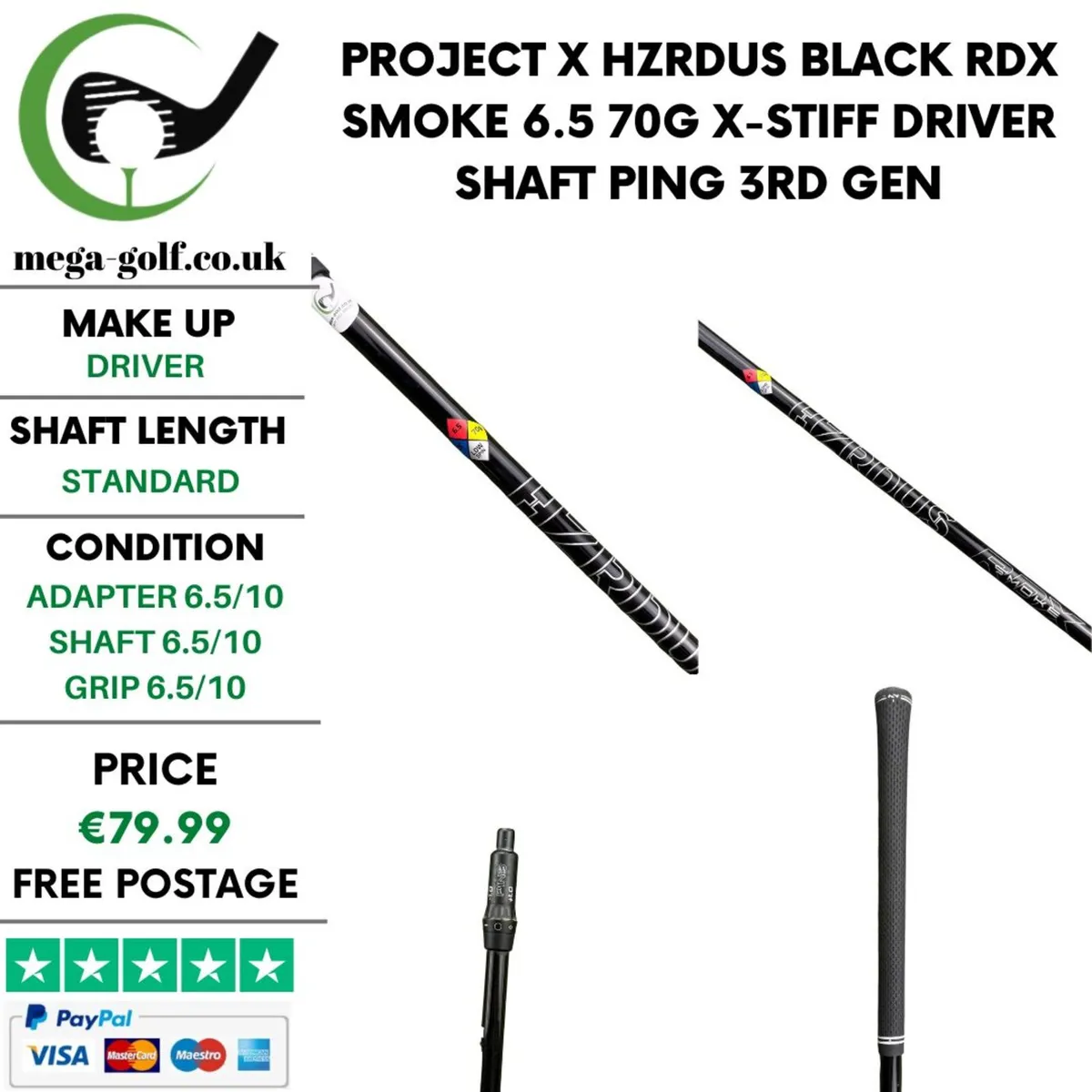 Project X Hzrdus Black RDX Smoke 6.5 70G X-Stiff - Image 1