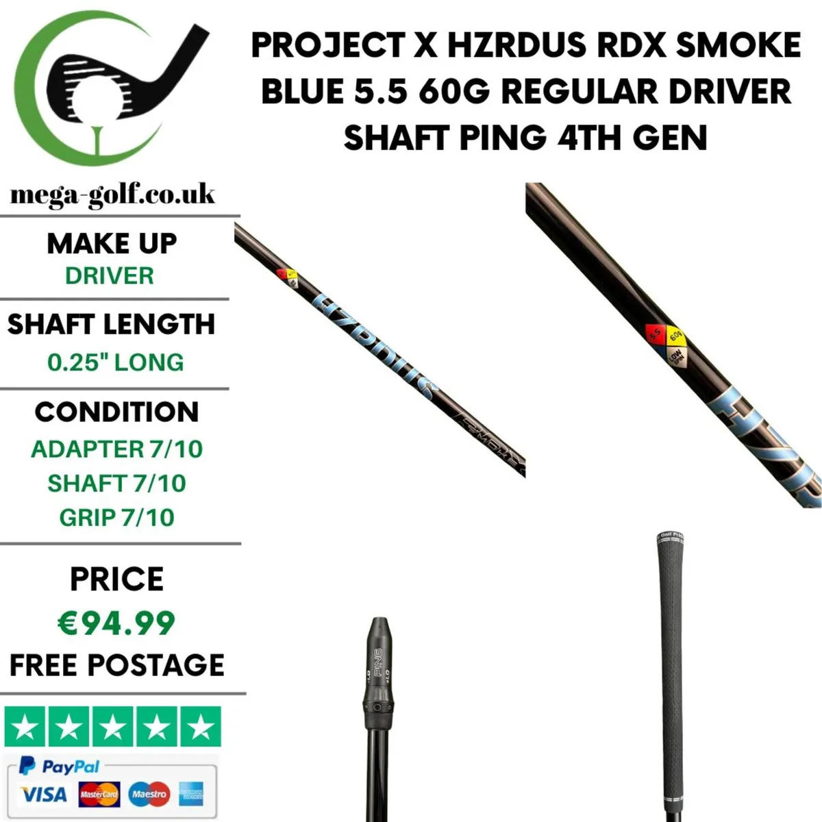 Project X Hzrdus RDX Smoke Blue 5.5 60g Regular - Image 1