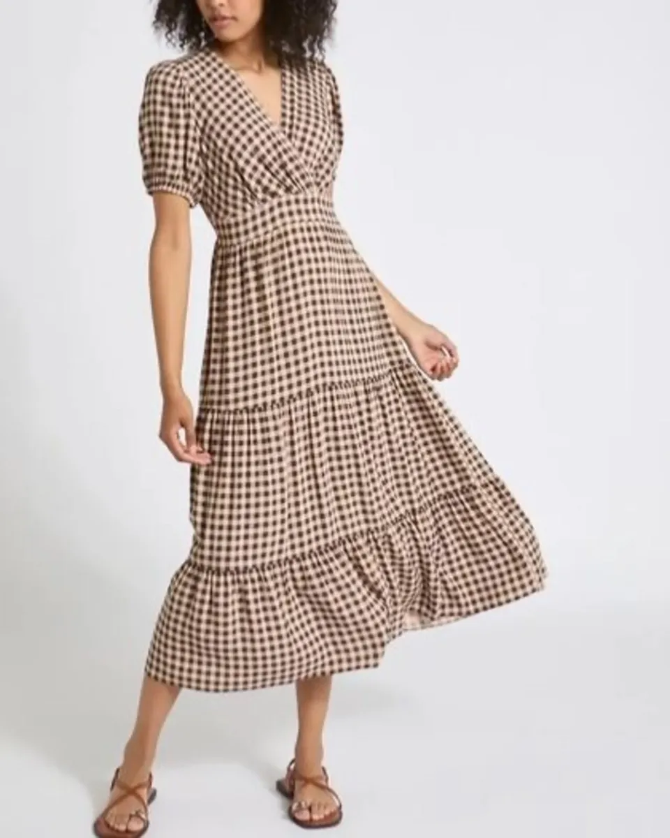 New check gingham summer dress:size 18 - Image 1
