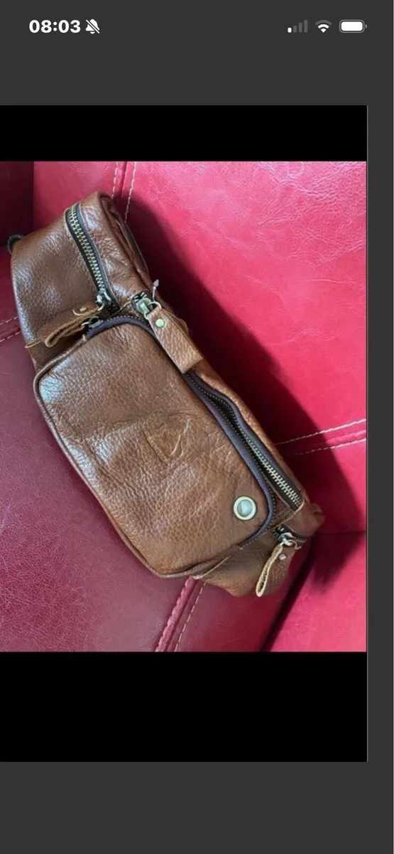 NEW-Leather Waist Bag - Image 1