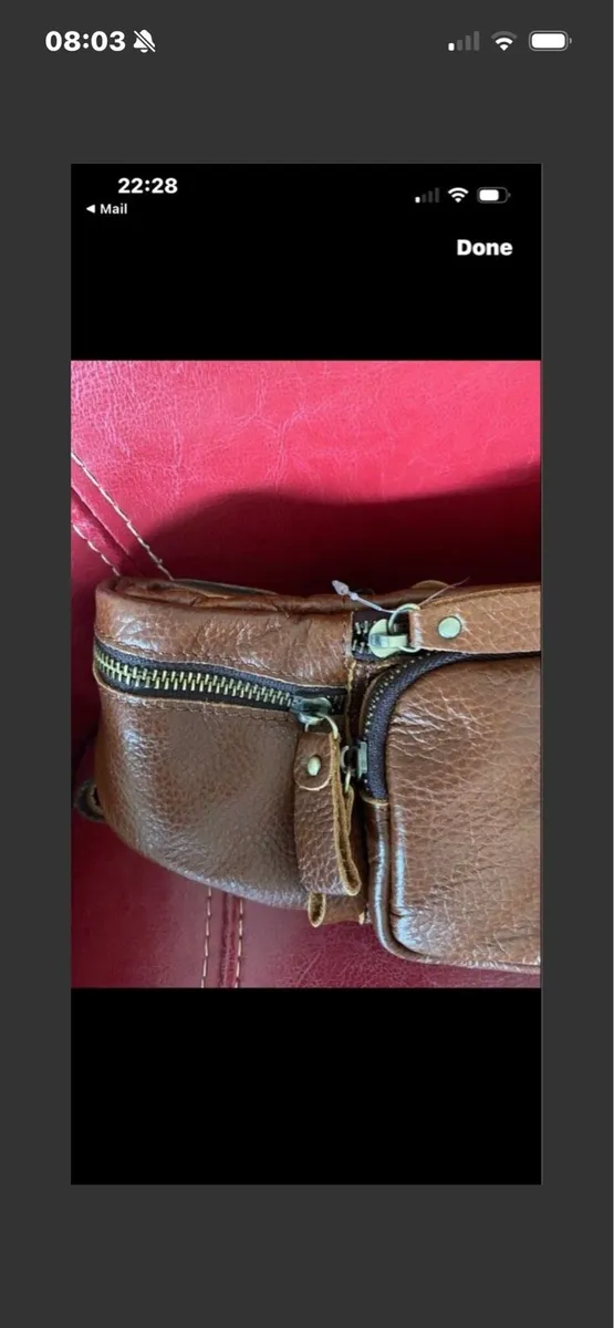 NEW-Leather Waist Bag - Image 2