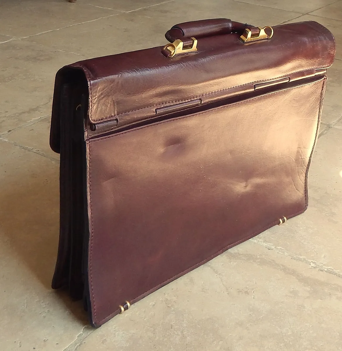 Ambest Genuine Leather Briefcase & Shoulder Strap - Image 2
