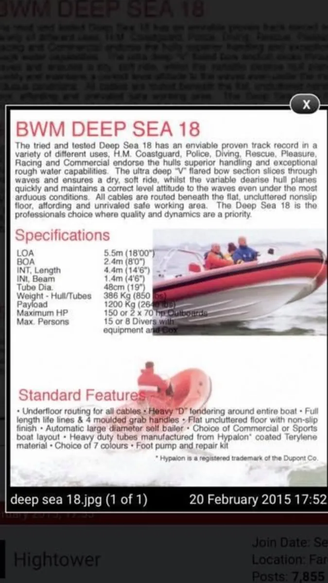 BWM Deep Sea 18 5.5m Rib - Image 4
