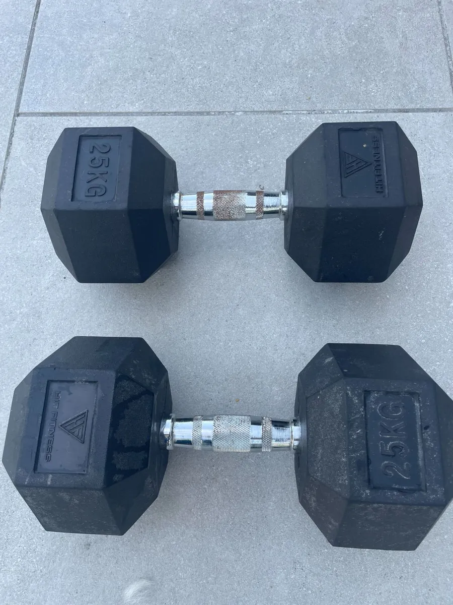 25KG Hex Dumbells (x2)
