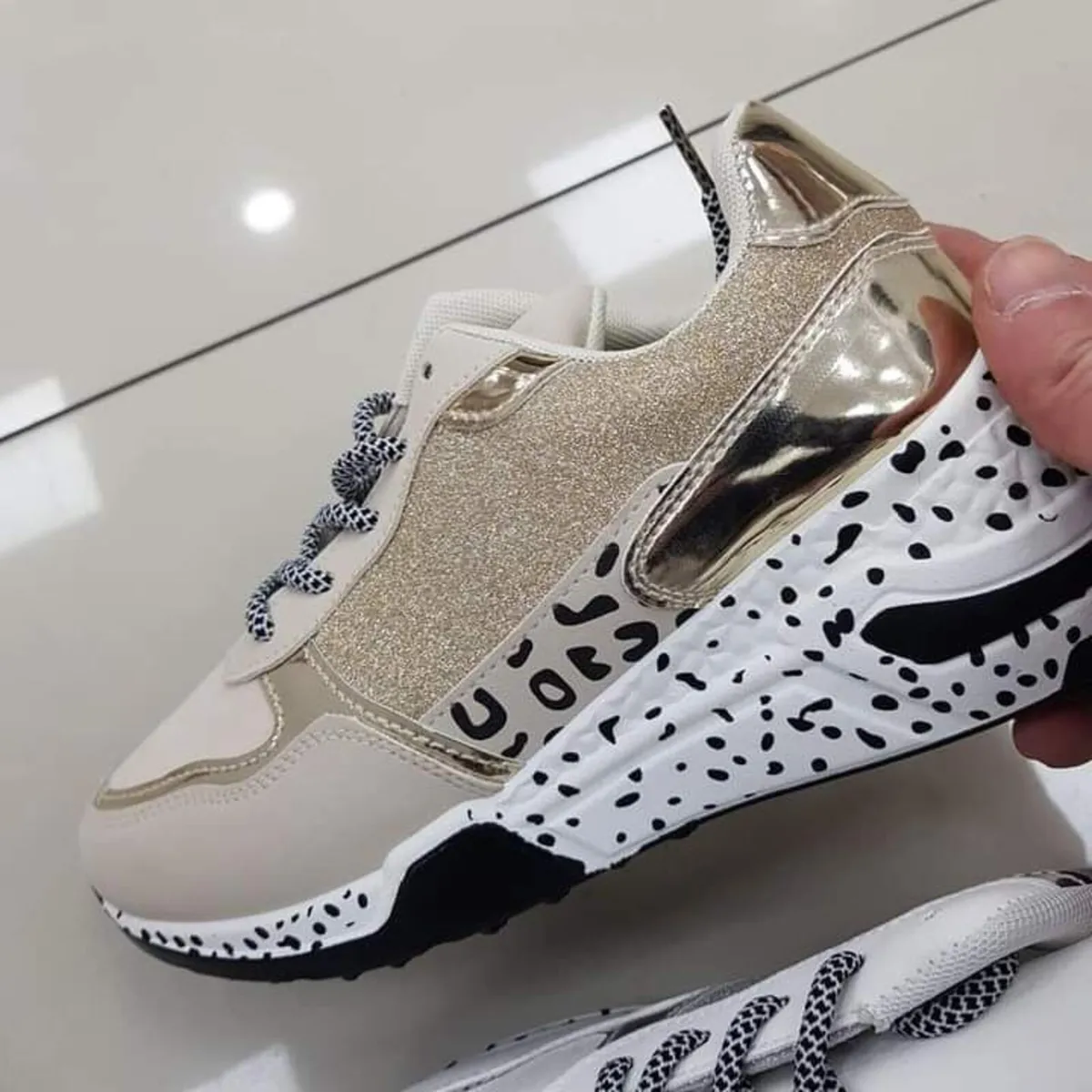 Golden sneakers ( women ) - Image 1
