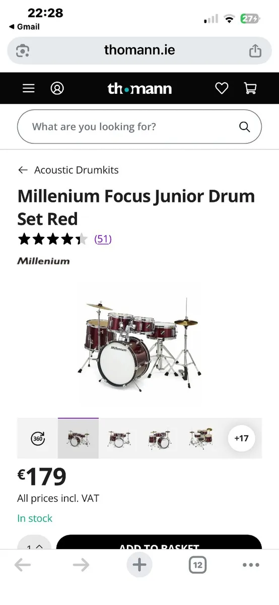 Millennium Focus Junior Drum Kit - Image 1