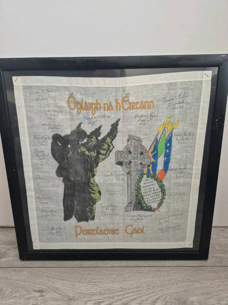 Rare Vintage Irish Republican Prisoner Art Handker - Image 2