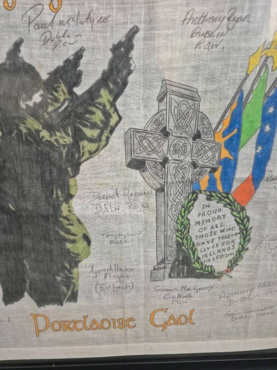 Rare Vintage Irish Republican Prisoner Art Handker - Image 3