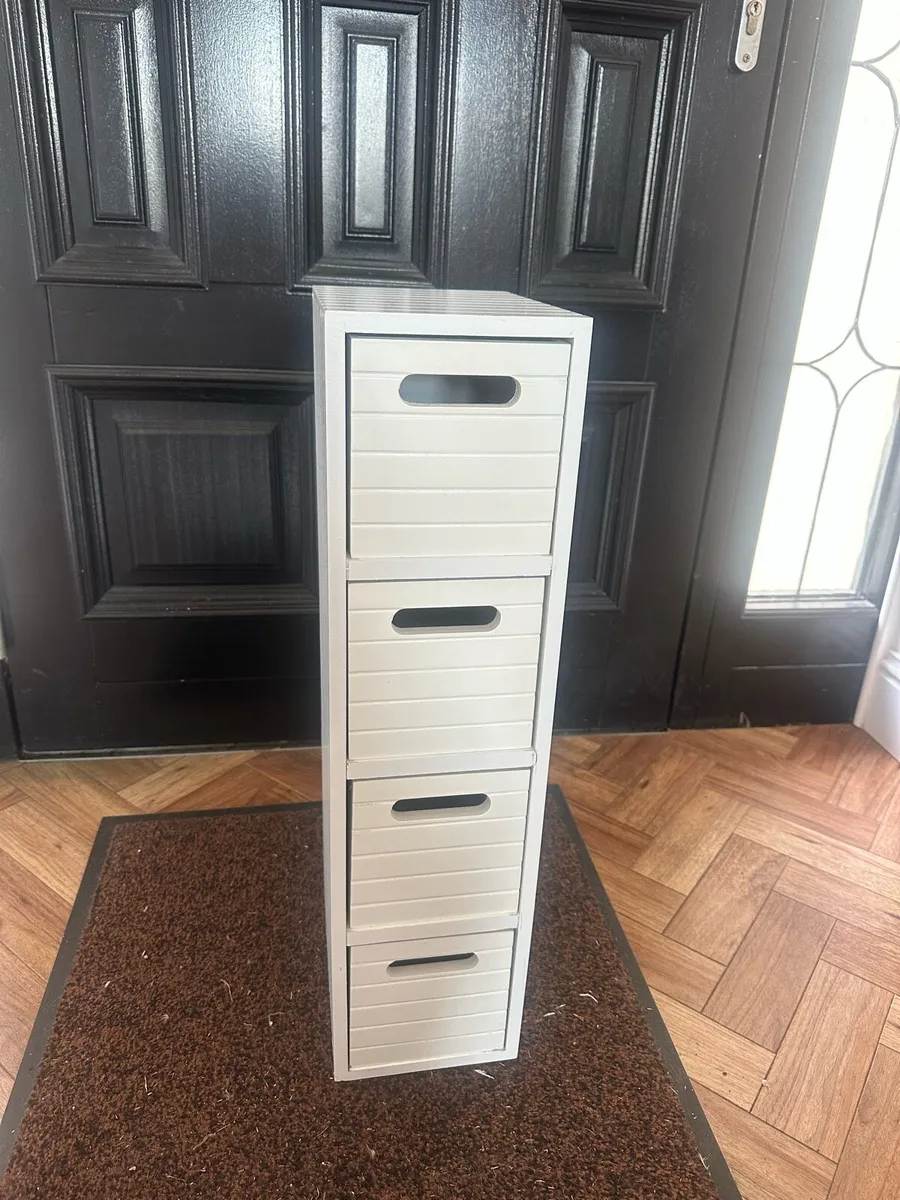 White 4-Drawer Storage Unit - Image 1