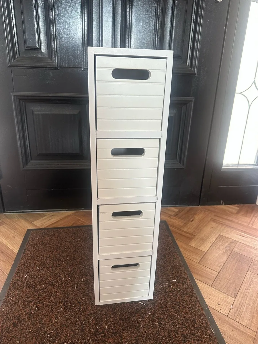 White 4-Drawer Storage Unit - Image 4