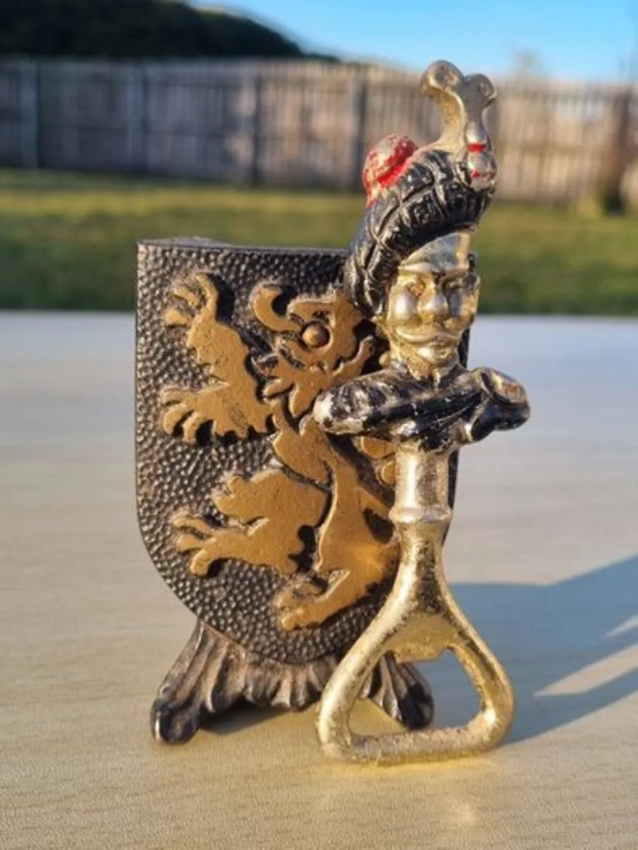 Vintage Cast Iron Scottish Guard Bottle Opener - Image 3