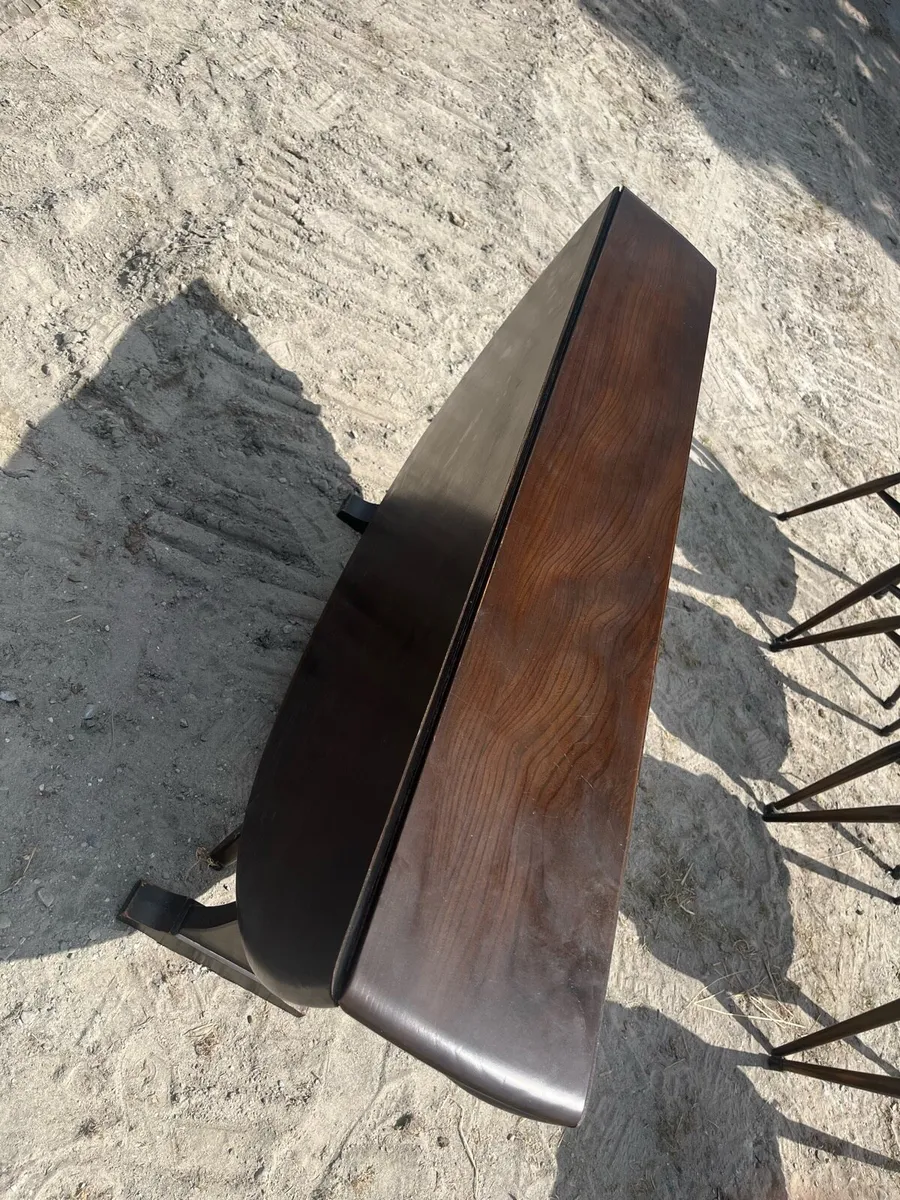 Vintage dark Ercol drop leaf dining table - Image 3