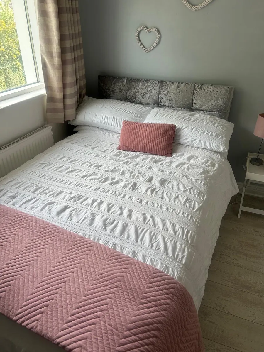 Small Double Bed with Mattress and Headboard - Image 1