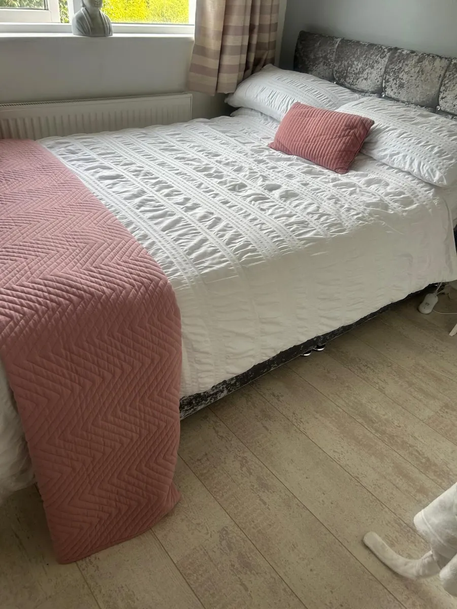 Small Double Bed with Mattress and Headboard - Image 2