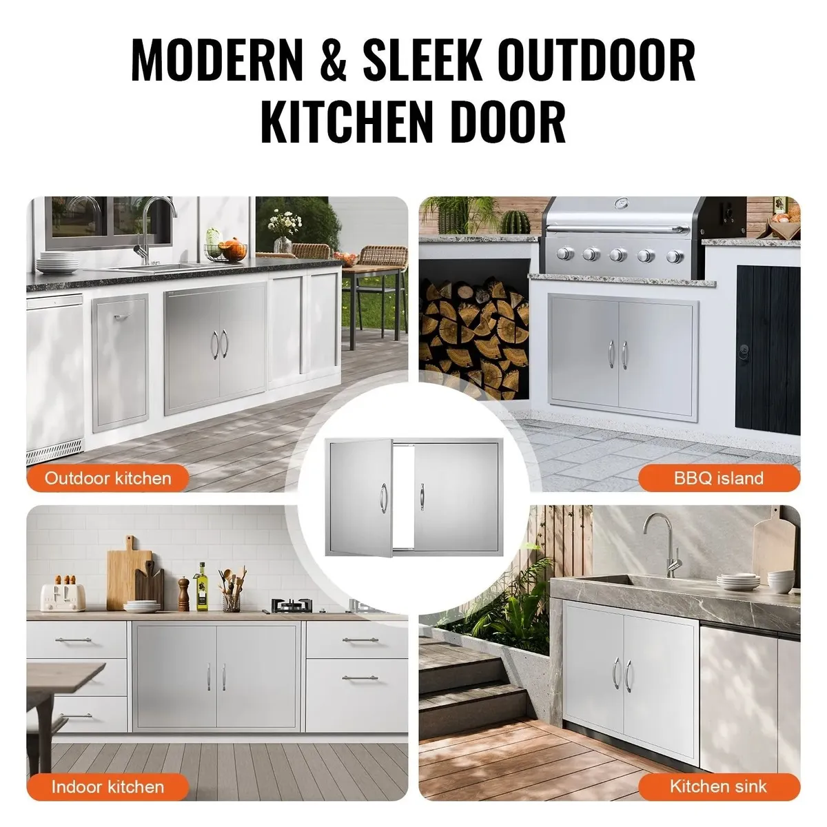 BBQ Access Door 990x660mm Stainless Steel - Image 4