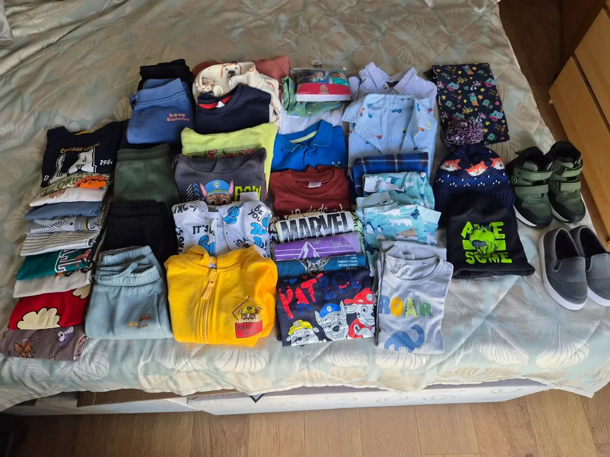 Boys clothes bundle 4-5 years old+shoes - Image 1