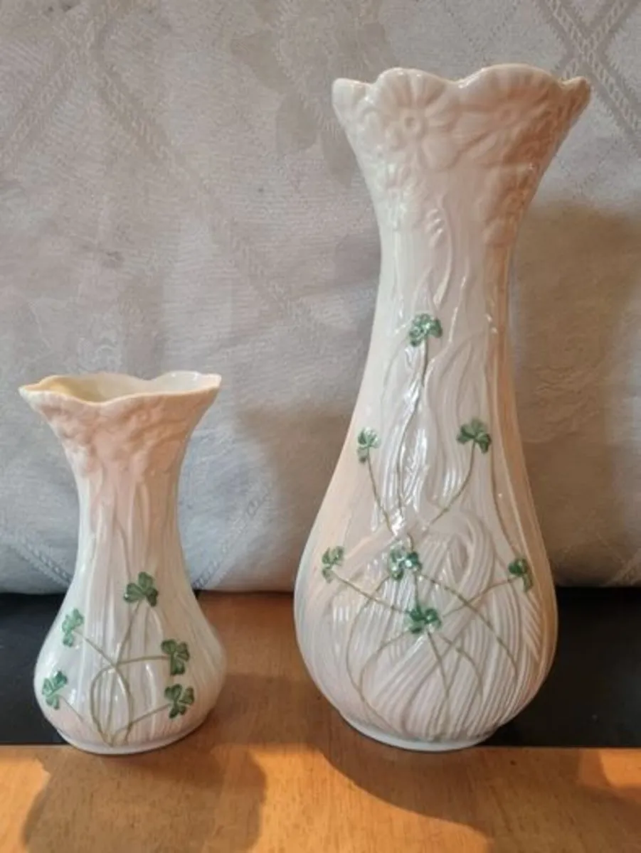 Belleek two vases - Image 1