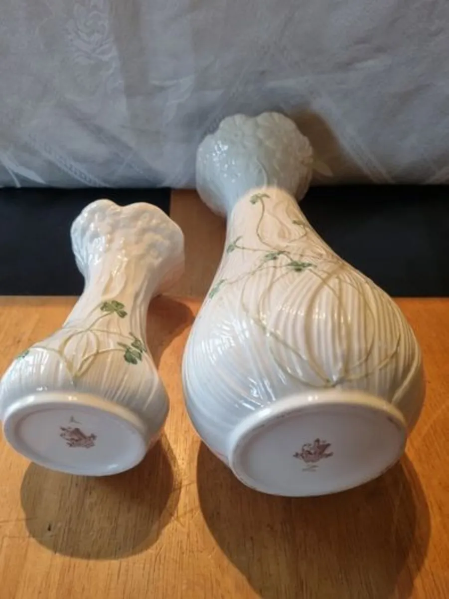 Belleek two vases - Image 3