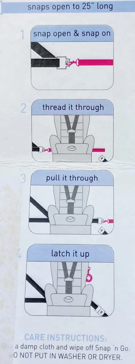 Snap N Go, Car Seat Strap (new). - Image 4