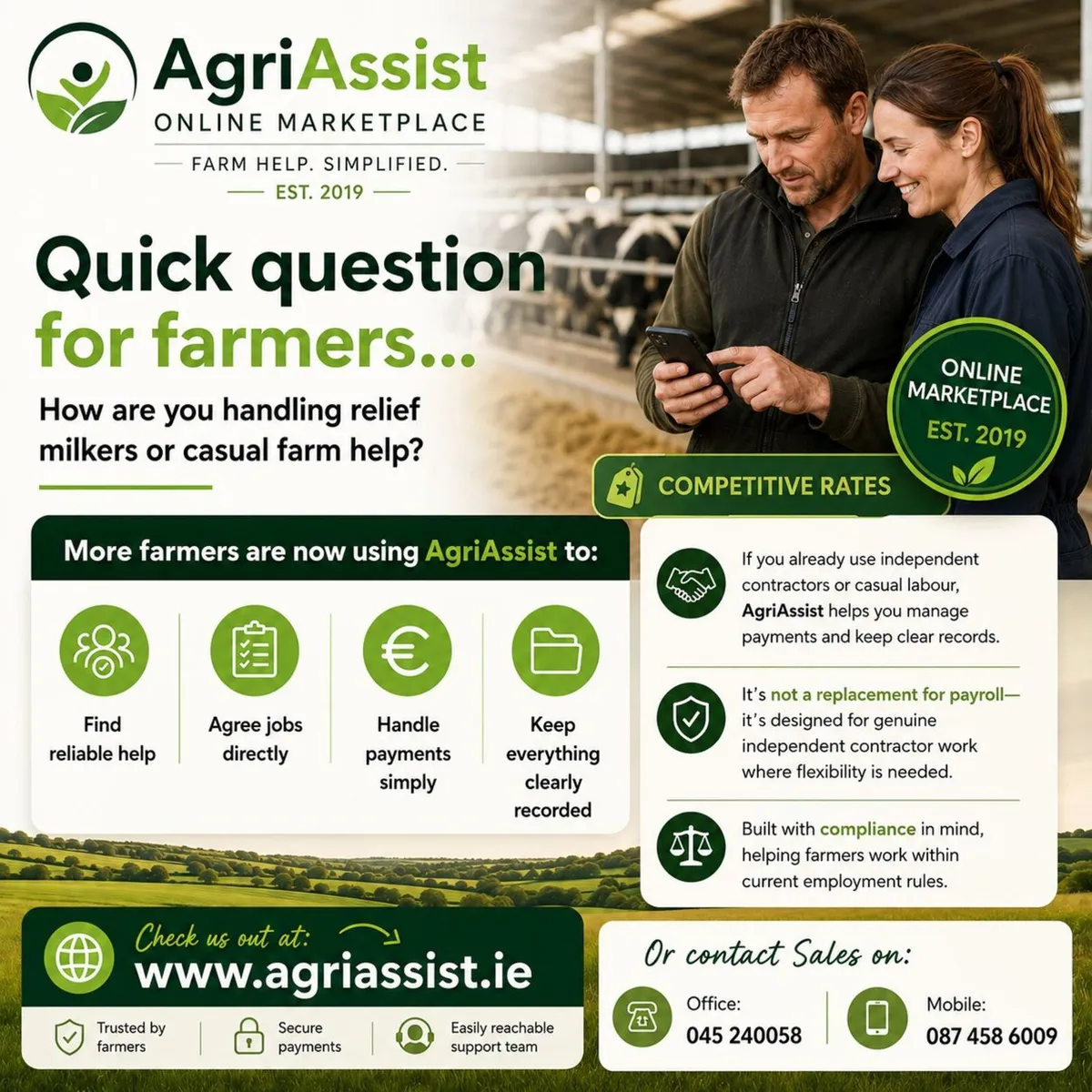 Relief Milkers & Farm Help Available – AgriAssist