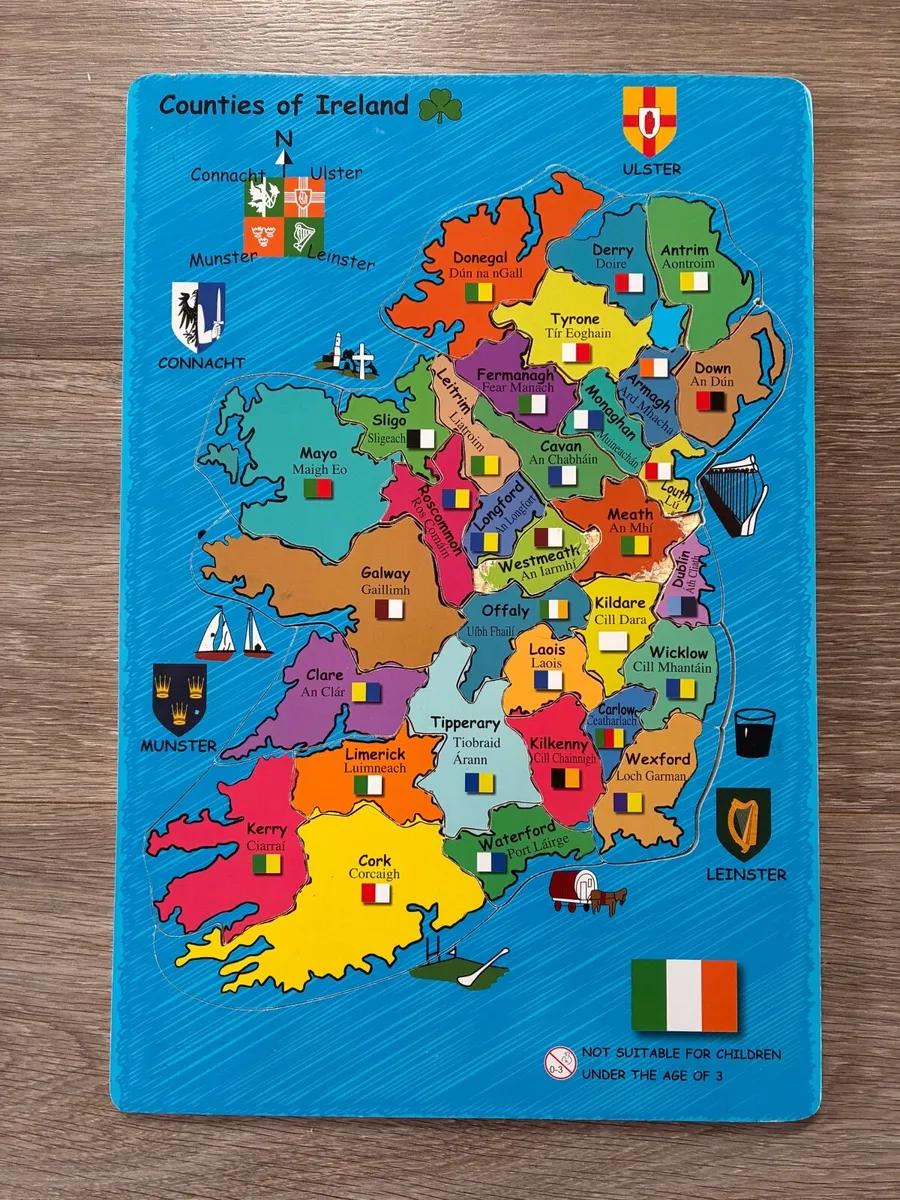 An educational jigsaw puzzle of Ireland - Image 1
