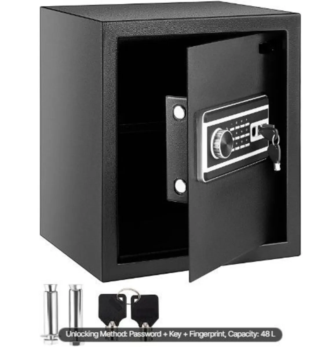 Safe Box, 0.048 m³ Money Safe with Fingerprint - Image 4