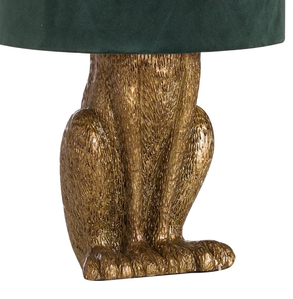 Hidden Hare Table Lamps Green and Gold - Image 3