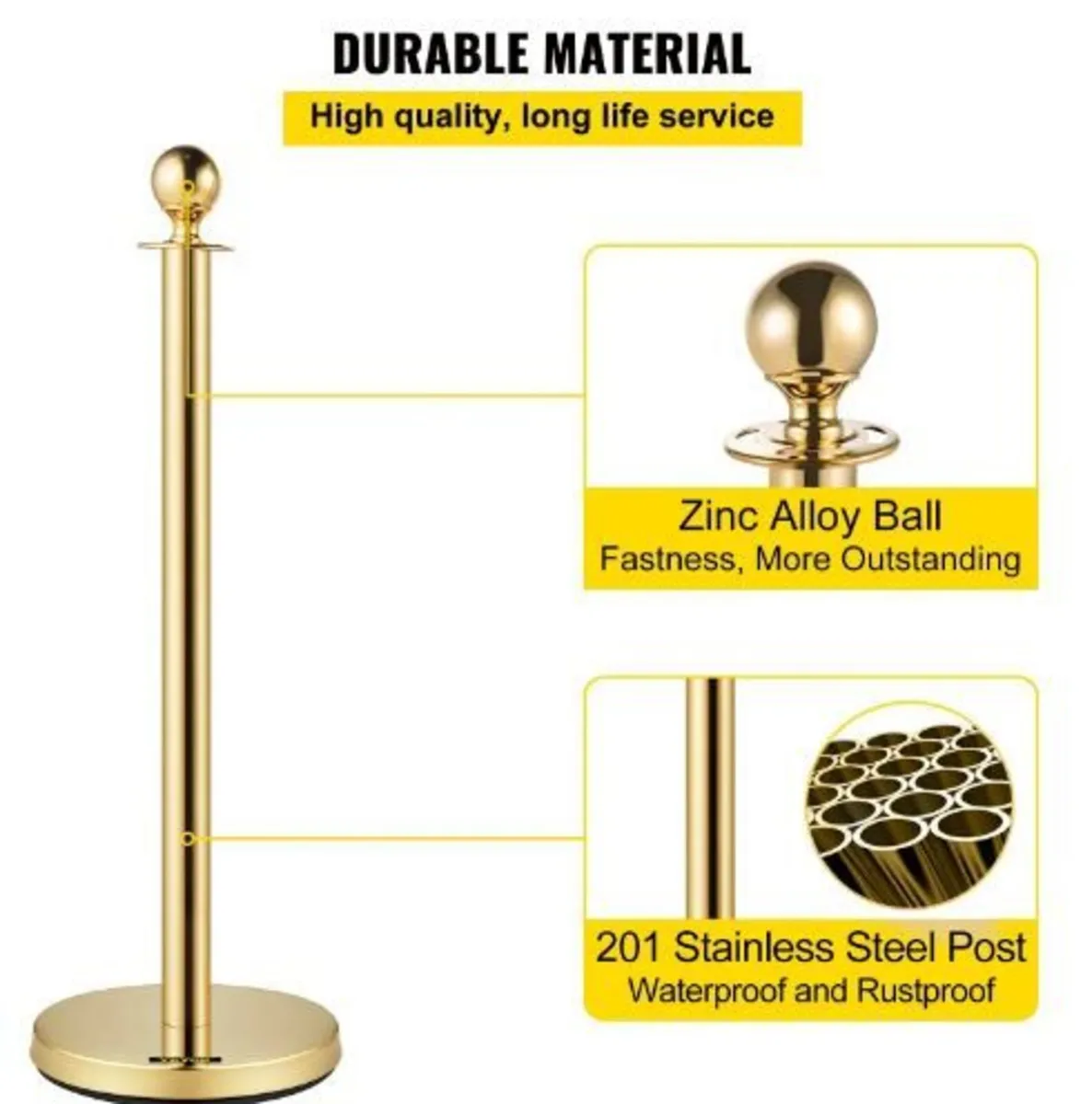 Crowd Control Stanchion, Set of 8 Pieces - Image 4