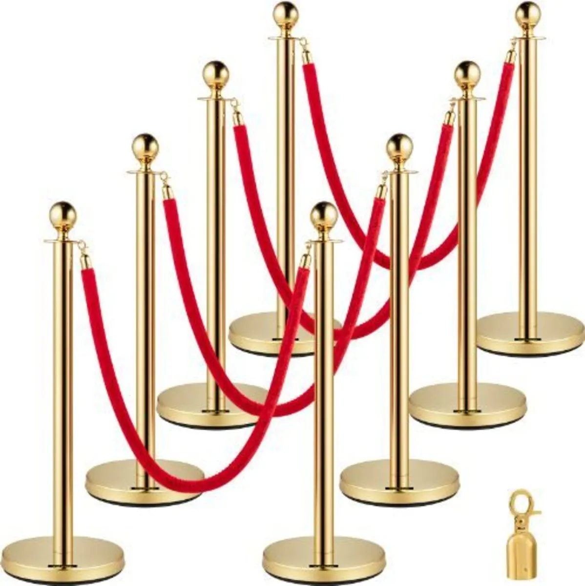Crowd Control Stanchion, Set of 8 Pieces - Image 1