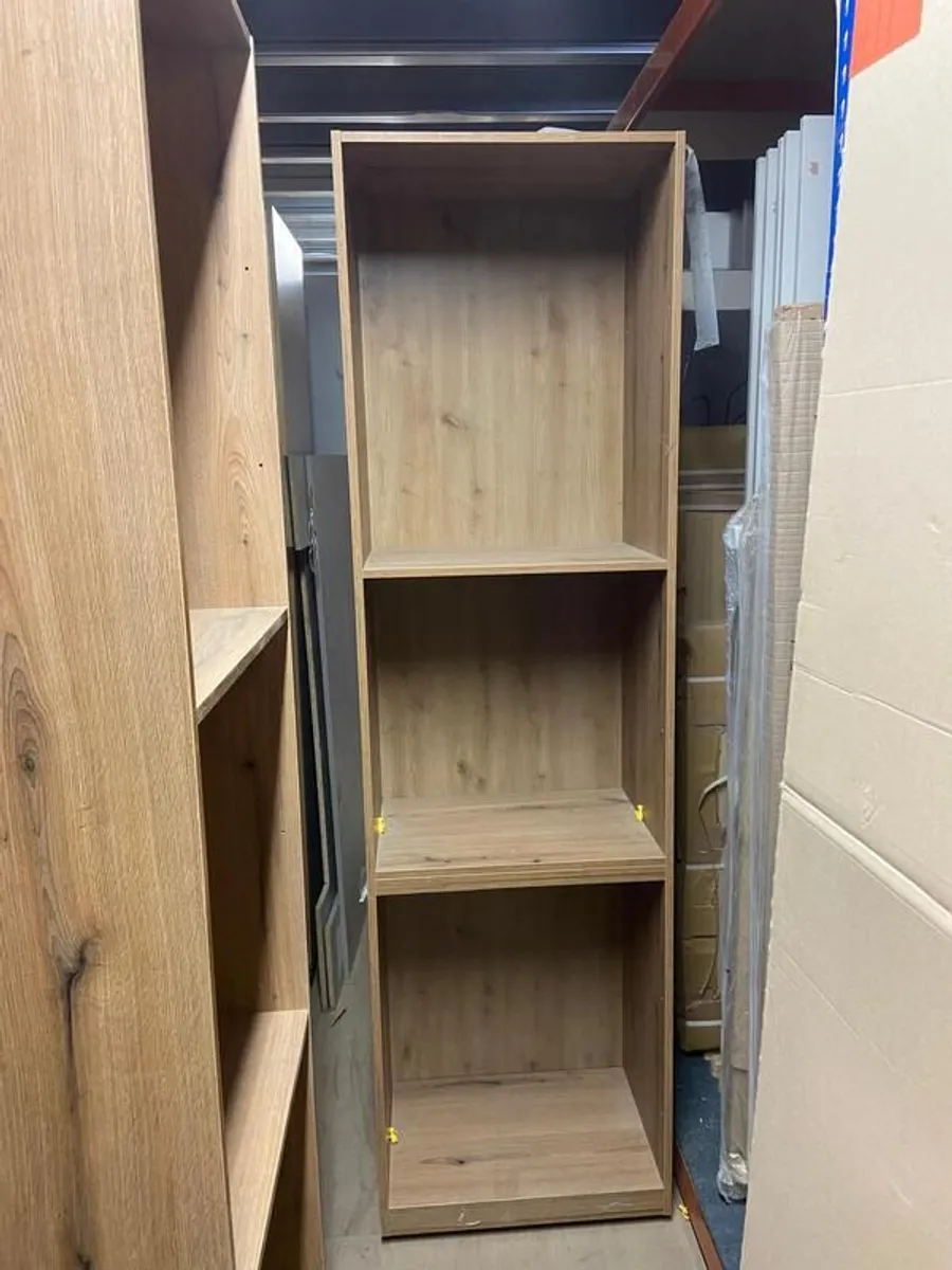 Tall Light Wood Shelved Unit - Image 4