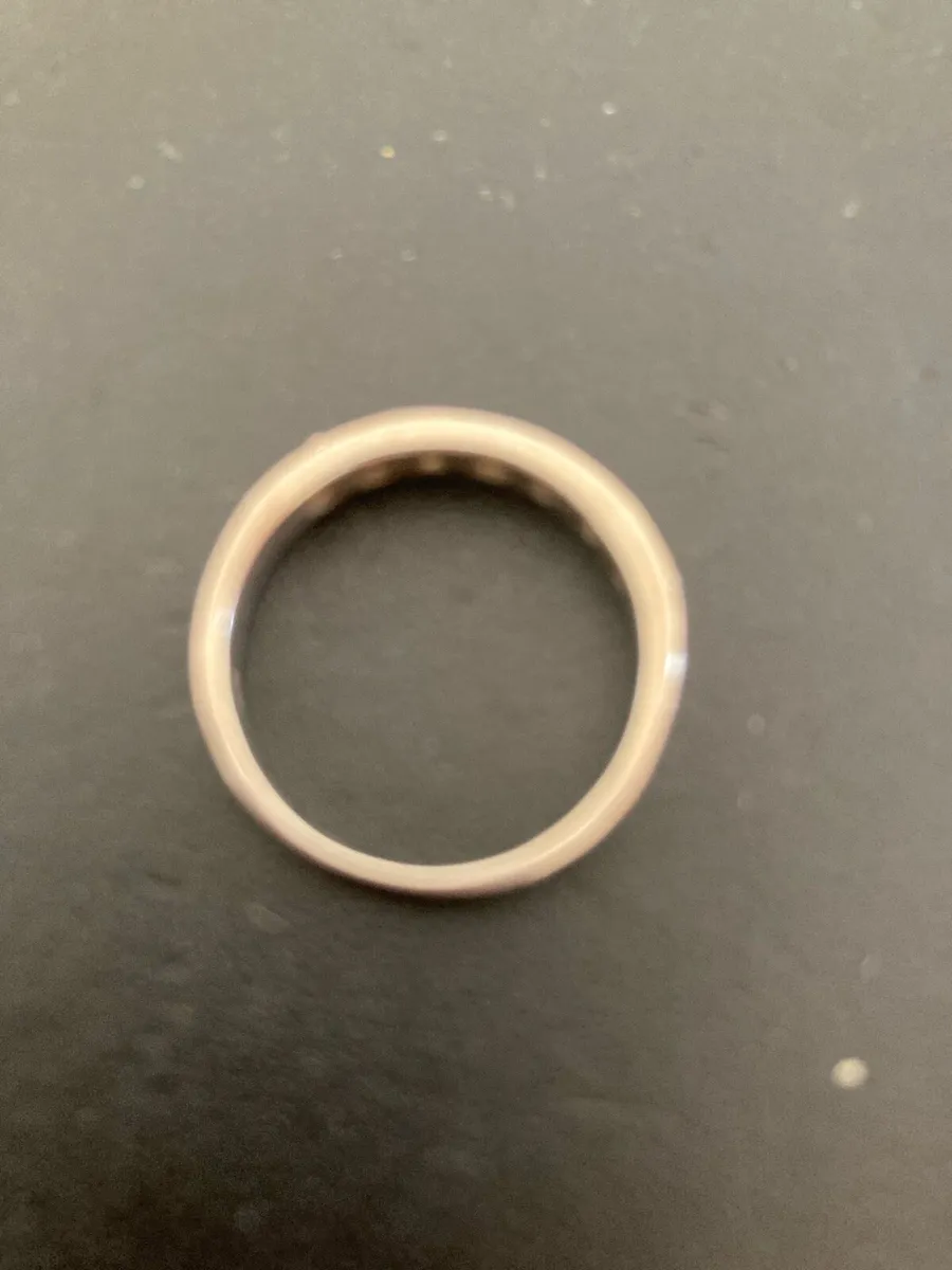Sterling Silver with CZs ring size S - Image 3