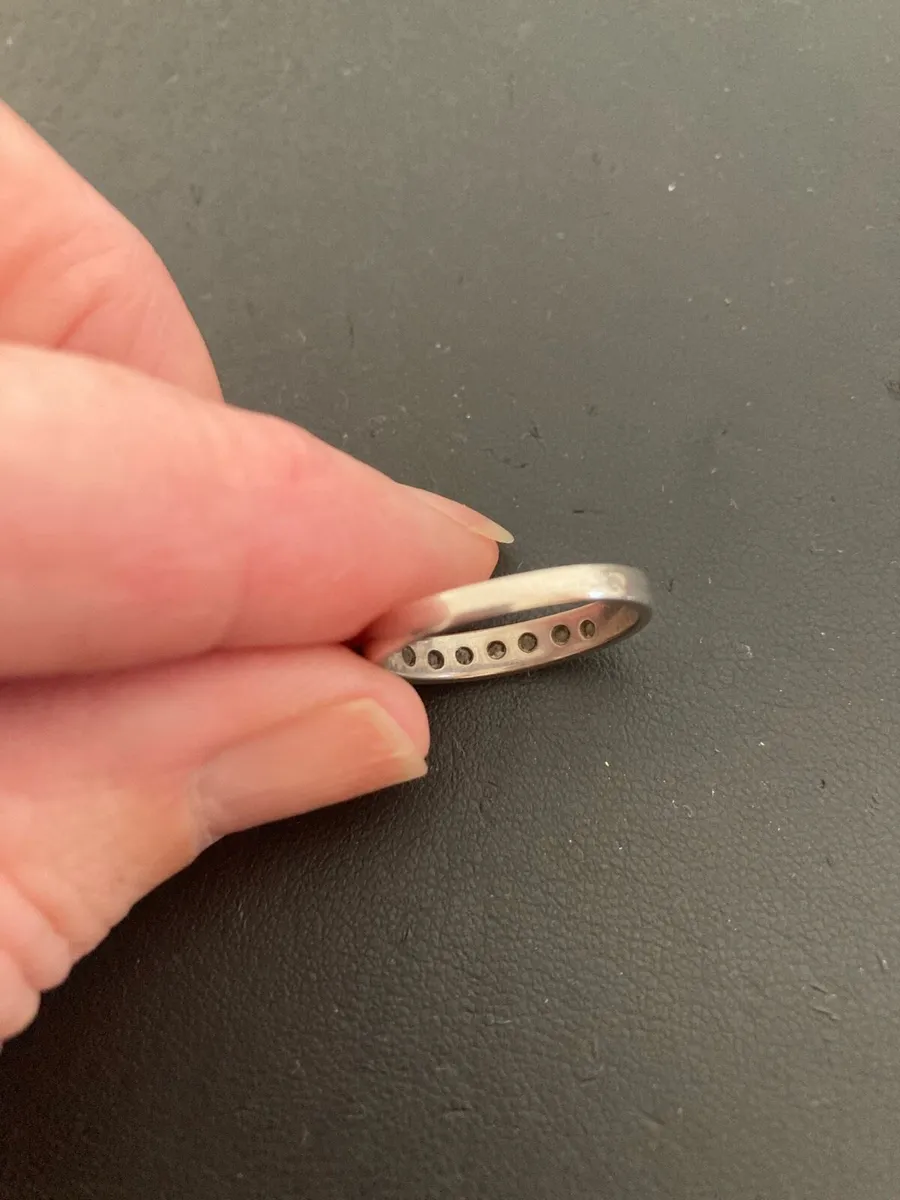 Sterling Silver with CZs ring size S - Image 4