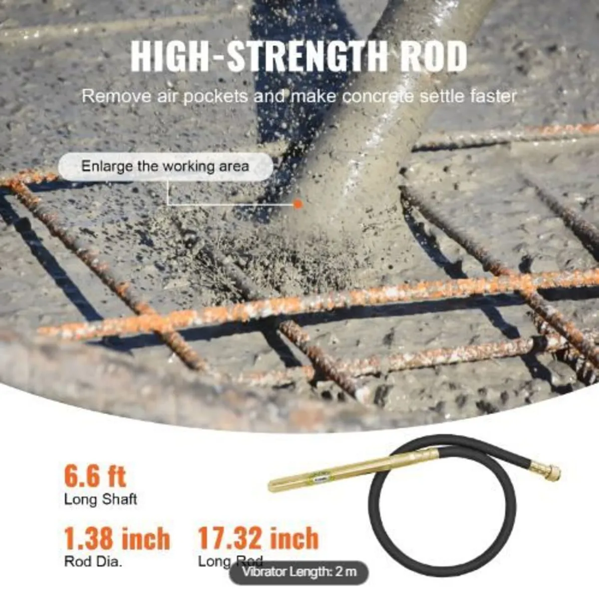 Handheld Concrete Vibrator, 960W - Image 2