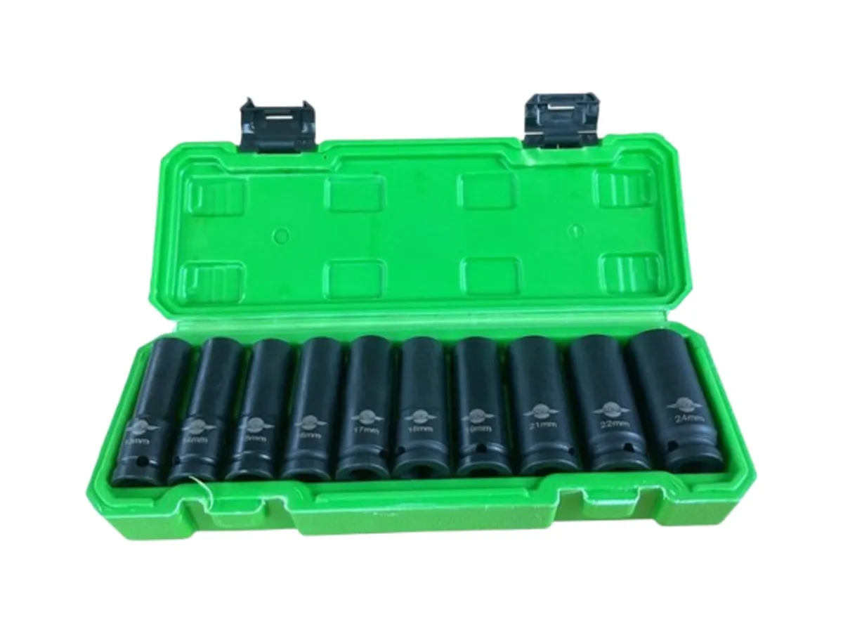 10PC 1/2" DEEP IMPACT SOCKET SET – 12 POINT – €40 - Image 1