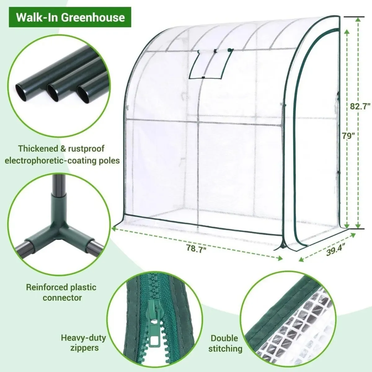 Greenhouse 200x100x210cm Walk In House - Image 3