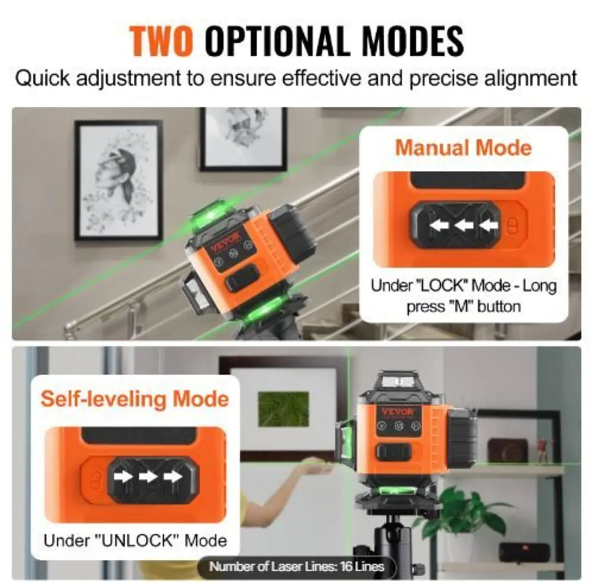 Laser Level 3048 cm Green Cross Line Self - Image 2