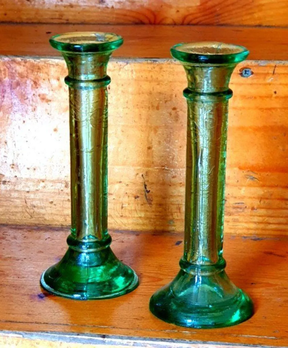 Pair of Vintage Vetreria Etrusca Candlesticks - Image 1